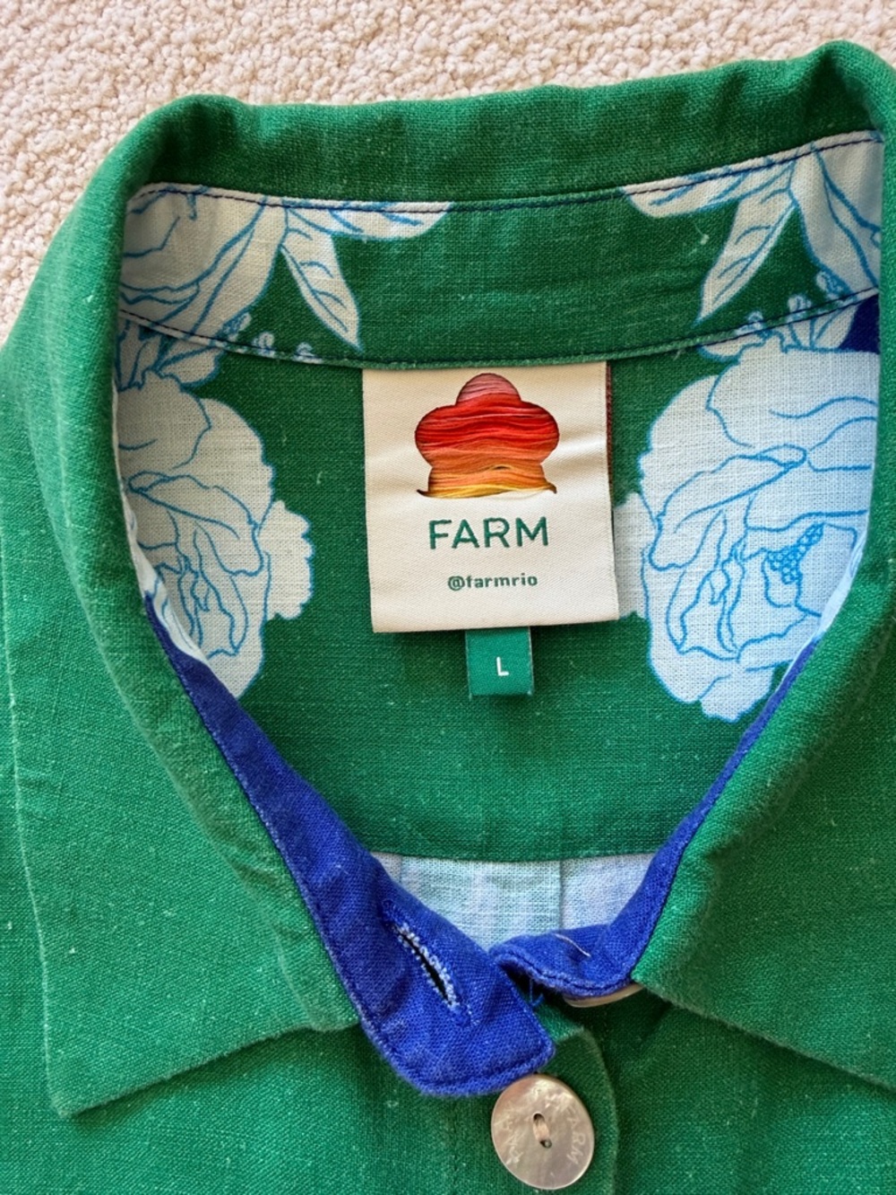 FARM Rio Green & Navy Floral Two-Piece Set - Picture 4 of 7